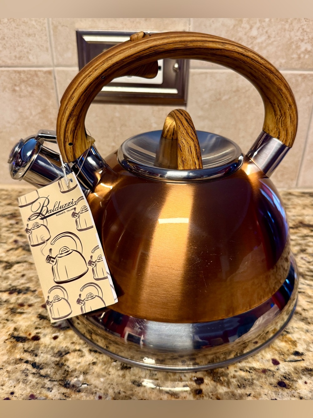 Balduzzi Elegant Italian Stainless Steel Tea Kettle